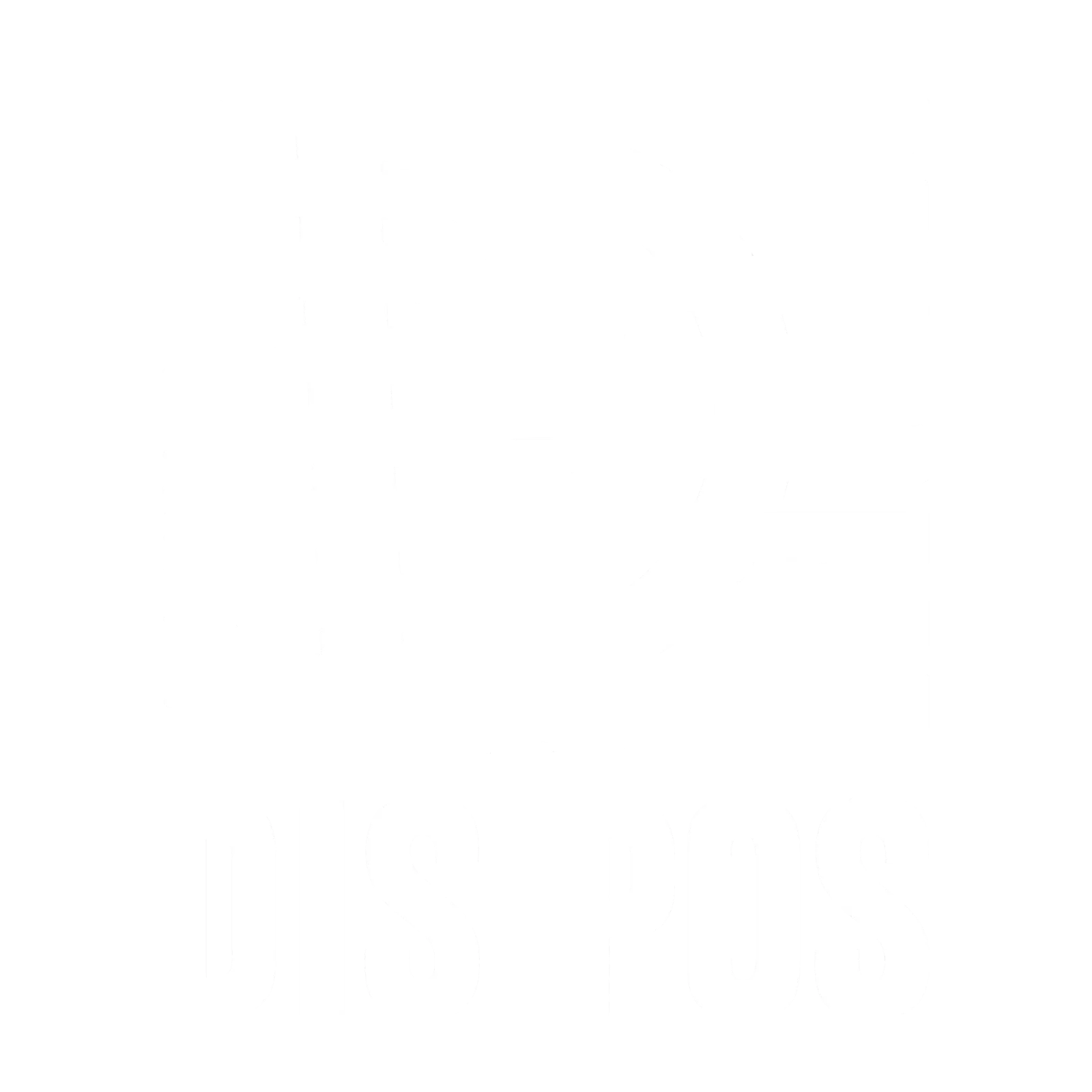 DIS POS logo transparent white